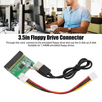 1.44 MB 3.5 Floppy Drive Connector Plug and Play 34 PIN USB Laidas, Adapteris, skirtas 1.44 MB Diskelių H