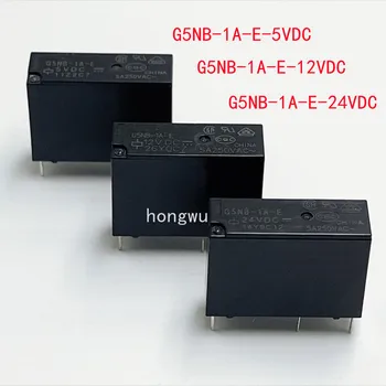100% Originalus Naujas 10VNT G5NB-1A-E-5VDC G5NB-1A-E-12VDC G5NB-1A-E-24VDC relay 5A 4pins