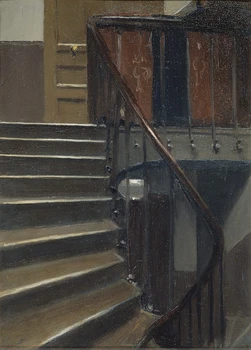 100% rankų darbo Aliejaus Tapybai reprodukcijai ant lino drobė,Laiptai, 48 rue delille paryžiaus Edward Hopper,Aukštos Kokybės
