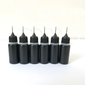 10ml Black E Skystis, Adatą Butelis tuščias Plastiko LDPE Minkštas Ejuice Užkratas buteliai Su Adata Užpildas Spalvinga Kepurės