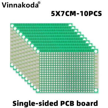 10VNT/Daug 5x7 Cm Universalios plokštės vienoje Pusėje Prototyping Boards, PCB 5*7cm Spausdintinės Plokštės Arduino Eksperimentas