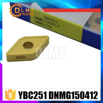 10VNT/SET YBC251 DNMG150412 CNC įrankinis plienas automobilių disko Tekinimo karbido įdėklai