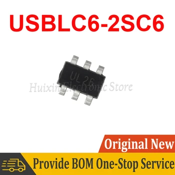 10vnt USBLC6-2SC6 SOT23-6 USBLC6 SOT23 UL26 SOT Naujas ir Originalus IC Lustų rinkinys