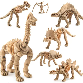 12pcs Mini Veiksmų Skaičius, Juros Švietimo Kūrybiniai Žaislai Dinozaurų Žaislai, Iškastinio Skeletas Modeliu, Nustatyti Berniukų Vaikams