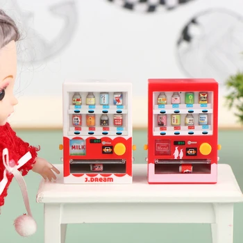 1PC Doll House Namų Reikmenys Mini Gėrimų staklių modelio fotografavimo sceną rekvizitai Lėlės priedai