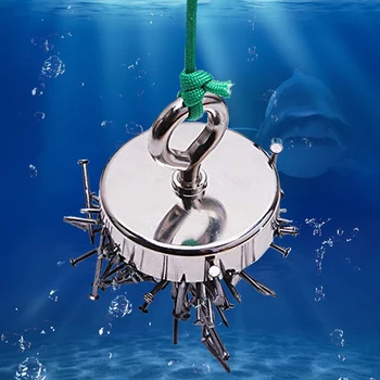 1PC Super Stiprus Neodimio Magnetas Puodą Žvejybos Gelbėjimo Magnetas Įrangos Turėtojas Traukiant Montavimo Puodą Su Žiedu Jūros Žvejybos Magneti