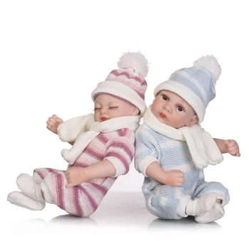 2017 karšto pardavimo mini twin tikroviška lėlė reborn baby didmeninė minkštas nekilnojamojo touch baby lėlės mados mažai lėlės