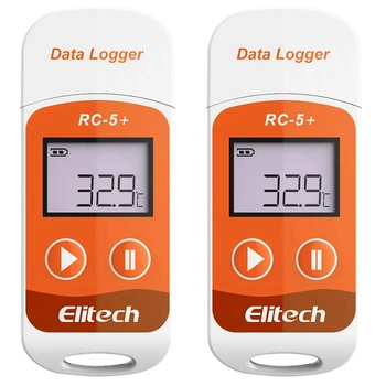 2X Elitech RC-5+ PDF USB Temperatūros Duomenų Kaupiklis Daugkartinio naudojimo Diktofonas 32000 Taškų, Šaldymo, Šalto Transporto Grandinės