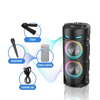 30W Didelės Galios Portable Bluetooth Speaker Belaidės Kolonėlės Stereo žemų dažnių garsiakalbis Bass Šalis Garsiakalbiai su Mikrofonu Šeimos Karaoke USB