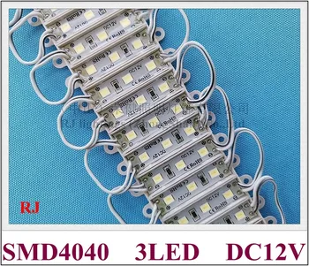 36mm*09mm SMD 4040 LED modulis 3 led apšvietimo modulis, pasirašyti raštą, DC12V SMD4040 3led 0.9 W 100lm IP65 labai šviesus energijos taupymo