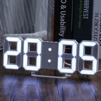 3D LED Skaitmeninis Laikrodis, sienos deco Žėrintis Naktinis Režimas, Reguliuojamas Elektroninis Stalo Laikrodis Sieninis Laikrodis apdailos kambarį LED Laikrodis