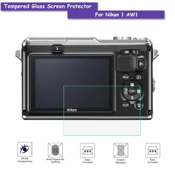 9H Kietumu Premium Grūdintas Nekilnojamojo Kameros Stiklo LCD Screen Protector Shield Plėvelę Nikon 1 AW1 Priedai