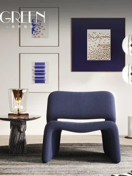 Akcentas Kėdės Kambarį Baldų Dizaineris Kambarį Minimalistinio Flanelė Kambarį Viena Sofa-Lounge Laisvalaikio Kėdė