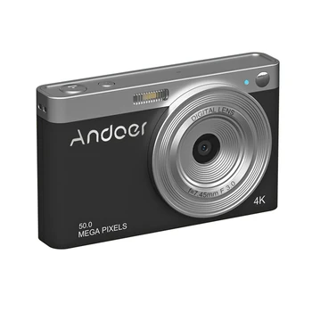 Andoer Kompaktiškas 4K Skaitmeninio Fotoaparato, Vaizdo Kameros 50MP 2.88 Colių IPS Ekranas, Automatinis Fokusavimas 16X Priartinimas Veido Detact Šypsena Užfiksuoti Flash