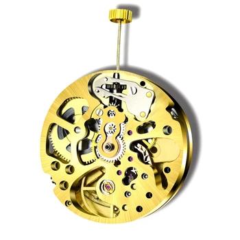 Aukso Spalvos Skeletas 2003 Judėjimo Įprasta Švytuoklės Padarinių Spinduliuotės Modelį, Visiškai Automatinis Laikrodis Judėjimas