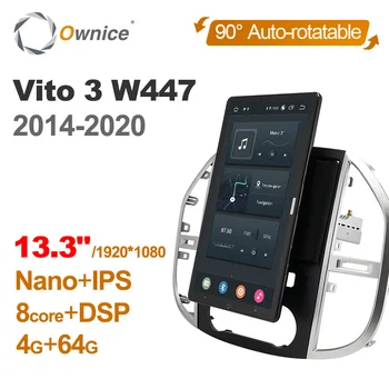 Automobilio Radijas 1din Mercedes Benz Vito 3 W447 2014-2020 M. Automobilinis Auto Vaizdo Garso Sistema 13.3 Colių Android 10.0 Ownice 1920*1080