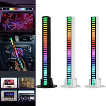 Balso Kontrolė RGB Šviesos Spalva Pakeisti Automobilio Žaidimų DJ Studio