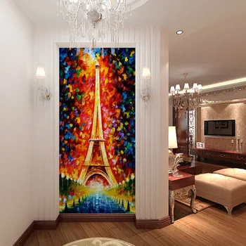 beibehang Continental 3D stereoskopinis didelės freskos tapetai užsakymą tapetai koridoriaus praėjimo Eifelio Bokštas papel de parede