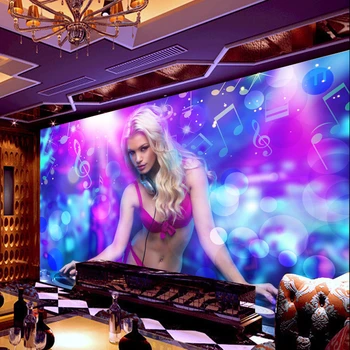beibehang KTV tapetai, sienų tapetai, 3D juosta naktiniame klube sexy girl, grožis Hotel Casino tapetai papel de parede para quarto