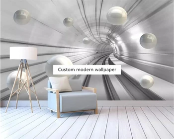 beibehang Pritaikyti šiuolaikinio abstraktaus 3D fone tunelio erdvėje freskos gyvenimo kambario, miegamasis papel de parede tapetai