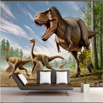 beibehang Užsakymą foto tapetai didelis freska 3D dinozaurai fone sienų apdaila, dažytos TV foną papel de parede