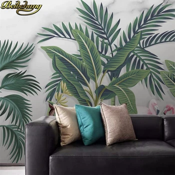 beibehang užsakymą papel de parede 3D džiunglės bananų lapų foto tapetai, freskos sienos dokumentų namų dekoro kambarį miegamasis