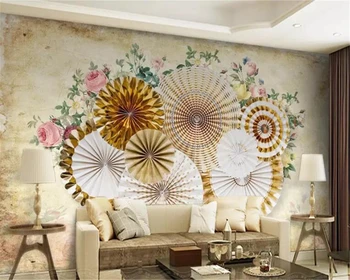 beibehang Užsakymą tapetai 3d freskos retro stereo turas gėlių sofa fone, sienų apdaila dažymas kambarį 3d tapetai