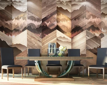 beibehang Užsakymą Šiaurės šalių šiuolaikinio minimalistinio pušynų kraštovaizdis abstrakčiai stereo sofa fone tėtis peint tapetai