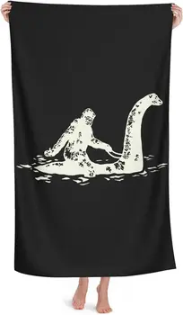 Bigfoot Sasquatch Jojimo Loch Ness Monster Paplūdimio Rankšluostį Absorbentas Nešiojamų Lengvas, Antklodė, Rankšluosčiai, Minkšti Rankšluosčiai