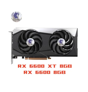 C CCTING RX 6600 RX 6600 XT 8GB Grafikos Plokštę, GPU GDDR6 128Bit 14Gbps 7NM Kompiuterio Vaizdo plokštės Remti AMD Intel CPU Desktop