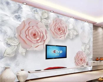 Custom didelės freskos 3D tapetai Vintage rose sofa-lova, tv foną, sienos tapetai, sienų ir 3 d papel de parede tapetai