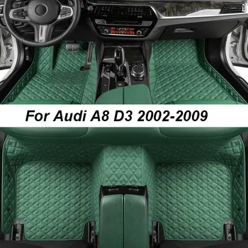 Custom Prabangių Grindų Kilimėliai Audi A8 D3 2002-2009 JOKIŲ Raukšlių Automobilių Aksesuarai Kilimėliai, Interjeras atsarginės Dalys, Pilnas Komplektas