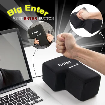 Didelis USB Klavišą Enter Ventiliacijos Pagalvė Minkšta Kompiuterio Mygtukas Grįžimo Klavišą Išskleidimo Pagalvę Įtempių Žaislas Enter 