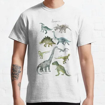 Dinozaurai T-Shirt greitai-džiovinimo t-shirt viršūnes treniruotės marškinėliai vyrams marškinėliai