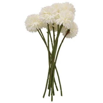 Dirbtinės Gėlės Chrizantemų Kamuolys Gėlių Puokštė 10vnt Pateikti dėl Svarbių Žmonių Šlovingą Moralinė(Baltas)