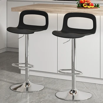 Dizaino Prabangūs Kėdė Metalo Oda Kambarį Counter Aukščio Baro Kėdės Prabangus Swivel Bancos De Baras Bibliotekos Baldai YYY40XP