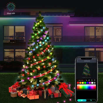 Dreamcolor Kalėdų Žiburiai String Apšvietimo Pasiekiama Šalis Vestuvių Girliandą Apdailos Lauko USB LED Lempa Kalėdų Eglutė