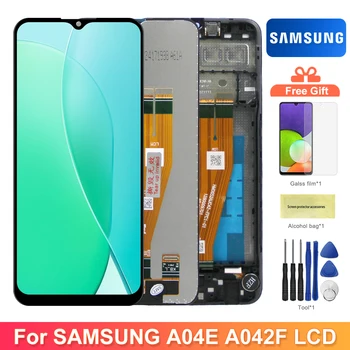 Ekrano Pakeitimas Samsung Galaxy A04e Lcd Ekranas Jutiklinis Ekranas su Rėmo Surinkimo Samsung Galaxy A04e A042F A042F/DS