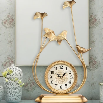 Europos prabangos žalvario kambarį dekoratyvinių laikrodis kūrybos stalo laikrodis dekoratyviniai metalo tuščiaviduriai imitacija mechaninis laikrodis.