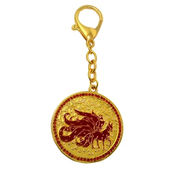 Feng Shui 9 Tailed Red Fox Amuletas Keychain