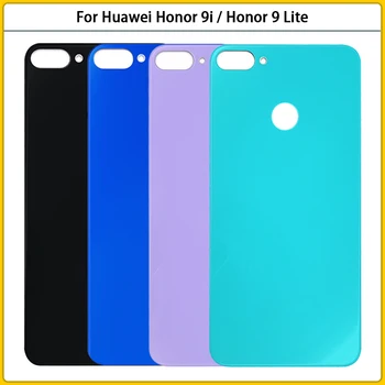 Garbės 9 Lite 9i Atgal Būsto Huawei Honor 9i Baterija, galinis Dangtelis Galinių Durelių Stiklo plokštės 3D akumuliatoriui Atveju Klijais