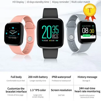 ip68 24h realiuoju laiku, širdies ritmas, Kraujo Spaudimas Fitness Tracker Smartband 