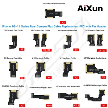 JCID AIXUN Galinio vaizdo Kamera, Laidas Flex už iPhone7G 7P 8G 8P X XS XR 11Pro Max Galinio vaizdo Kamera, Priežiūros reikmenys tuščių laidų Kabelis