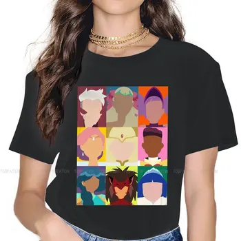 Ji-Ra Ir Princeses Galios Moterų Marškinėliai Pop Art Moterų Viršūnių Grafinis Kawaii Tees Ponios 5XL Medvilnės Marškinėlius