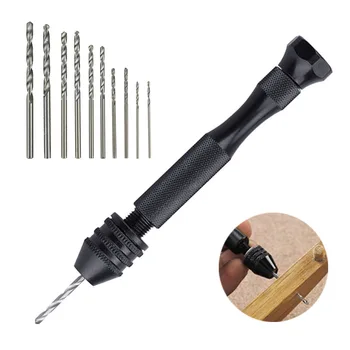 Juodoji ranka twist drill 0.3-3.4 mm, Deimantinio Bodhi vertus, gręžimo įrankių rinkinys aliuminio lydinio, medienos apdirbimo modelis 