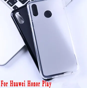 Juodos ir Baltos Minkštos TPU Case For Huawei Honor Žaisti RK-AL00 RK-AL29 RK-TL10 6.3 Telefono Galinį Dangtelį Atvejais, Matinis Apsauga
