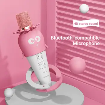K5 Namuose Karaoke Mikrofonas Animacinių filmų Morkų Vaikų Nešiojamą Mikrofonas Belaidis Garso Mikrofonas microfone condensador микрофон