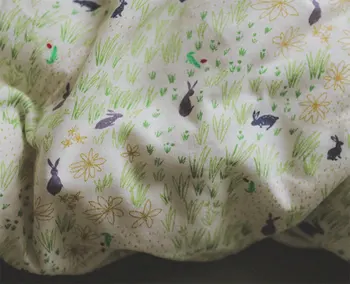 Kaimiškas gėlių green rabbit patalynės nustatyti paauglių mergaičių,mezgimo medvilnės twin visą karalienė twin namų tekstilės paklode pagalvės užvalkalą antklodė padengti