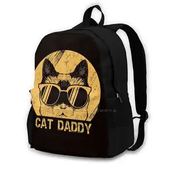 Katė Tėtis 3D Spausdinimo Dizainą, Kuprinės, Laisvalaikio Krepšys Katė Tėtis Cat Daddy Katė Tėtis Derliaus Katė, Tėtis, Tėtis Desi Elvis Tėvas, Senelis, Homer