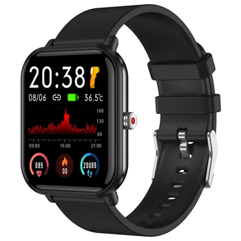 Kūno Temperatūros Matavimo Smart Watch Vyrai Moterys Smartwatch Širdies Ritmo Monitorius Sporto Fitneso Informacija Priminimas